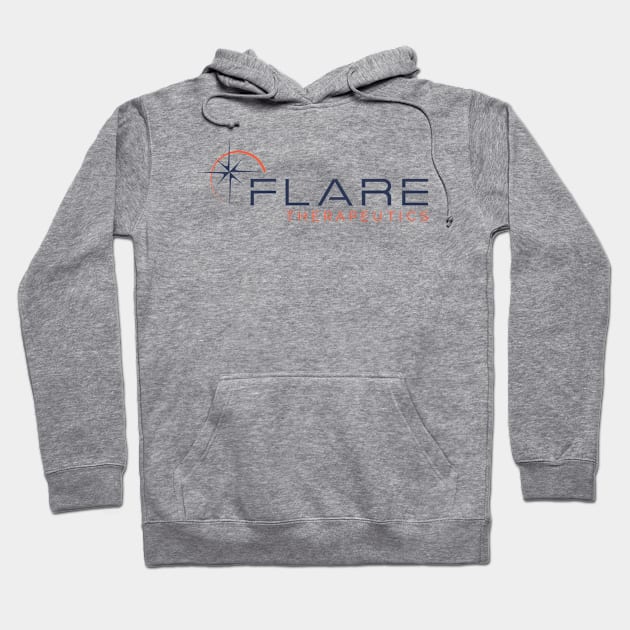 FlareTX Logo on Light Background (Navy Orange) Hoodie by FlareTX